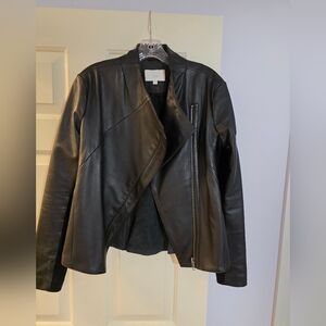 Walter Baker Asymmetrical Black Leather Jacket